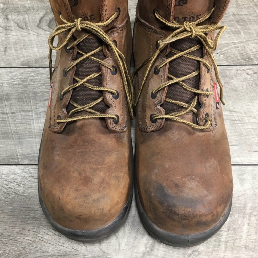 Red Wing Shoes Rustic Brown Leather Boots - Picture 4 of 10